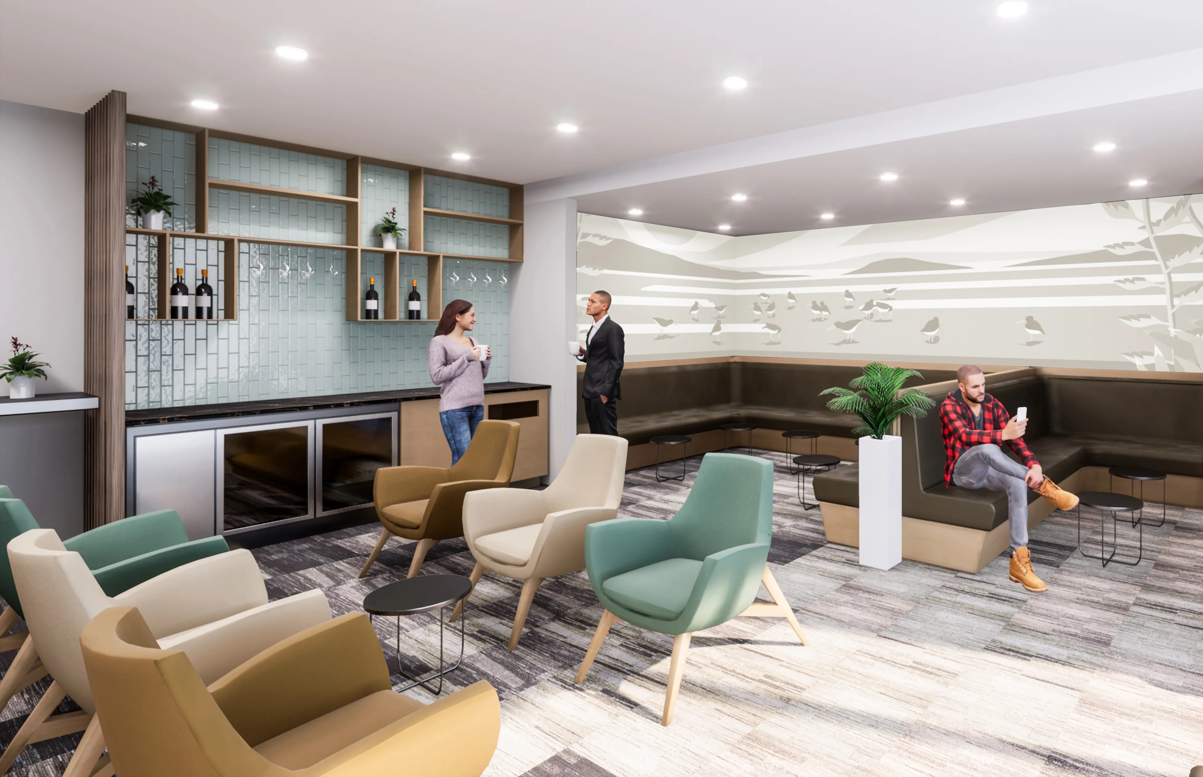Strata Lounge — acoustic wall art